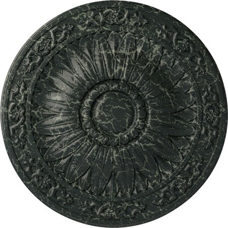 Ekena Millwork Lunel Ceiling Medallion (Fits Canopies up to 3 3/4"), 20 1/4"OD x 1 1/2"P, Painted Turtle Crackle CM20LUPTC